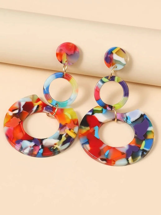 Acrylic Multi-Color Earrings