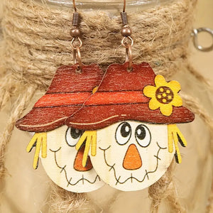 Scarecrow Sunflower Dangle Earrings