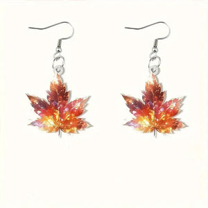 Maple Leaf Acrylic Earrings