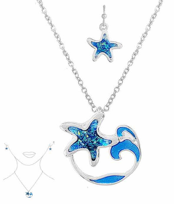 Star Fish Wave Jewelry Set