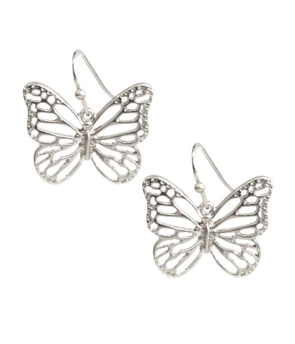 Silver Butterfly Earrings