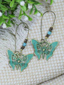 Bronze Butterfly Earrings