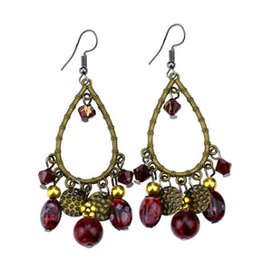 Burgundy Gypsy Earrings