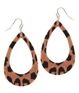 Animal Print Teardrop Earrings