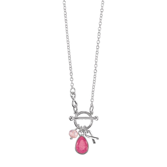 Breast Cancer Ribbon Necklace