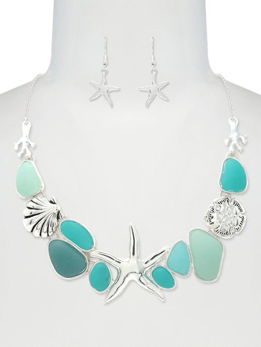 Starfish Sea Glass Jewelry Set