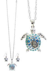 Momma & Baby Turtle Jewelry Set